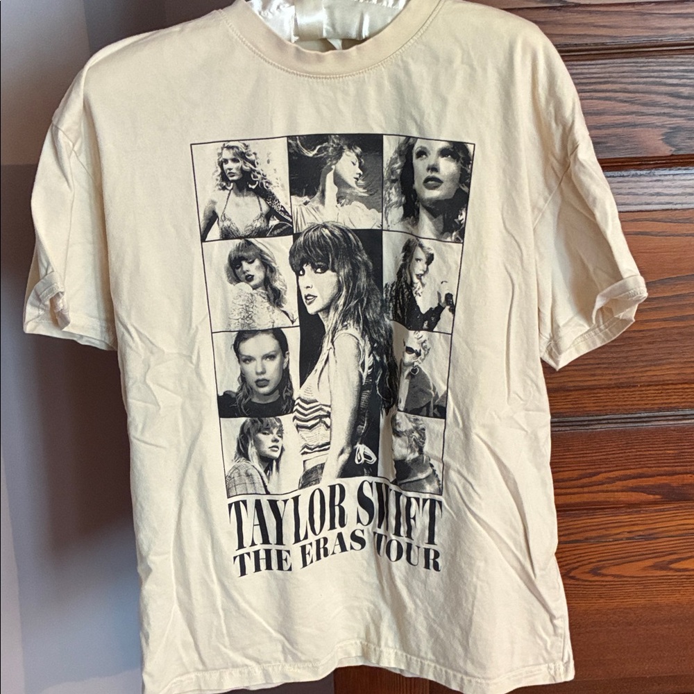 Taylor Swift Cream Short Sleeve 'The Eras Tour' Photo Grid Tee
